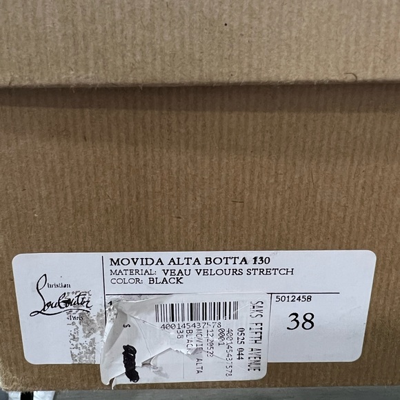 Christian Louboutin Movida Suede 130mm Platform Boots Black Women’s EU 38/US 8 - Picture 9 of 11